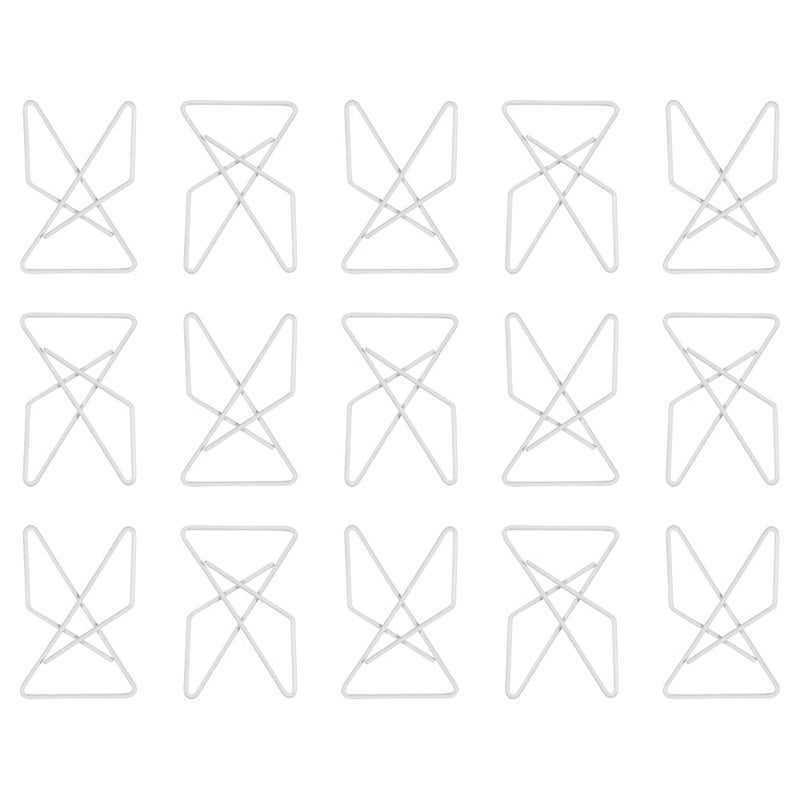 JAM Paper مشابك الفراشة الملونة من جام بيبر - مشابك ورقية بيضاء - 15/عبوة - Image 2
